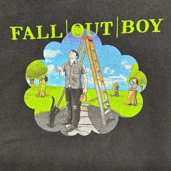 Fall Out Boy 2006 black Clouds t shirt M - Picture 5 of 9